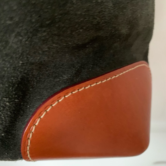 Like new Dooney and Bourke Suede Logo Lock Shoulder Bag - Picture 6 of 10